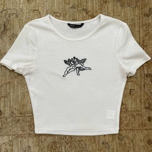 Cherub motif baby tee shirt by Shein